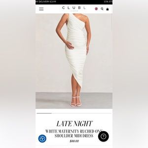 CLUB L LONDON- Late night maternity dress (WHITE)
